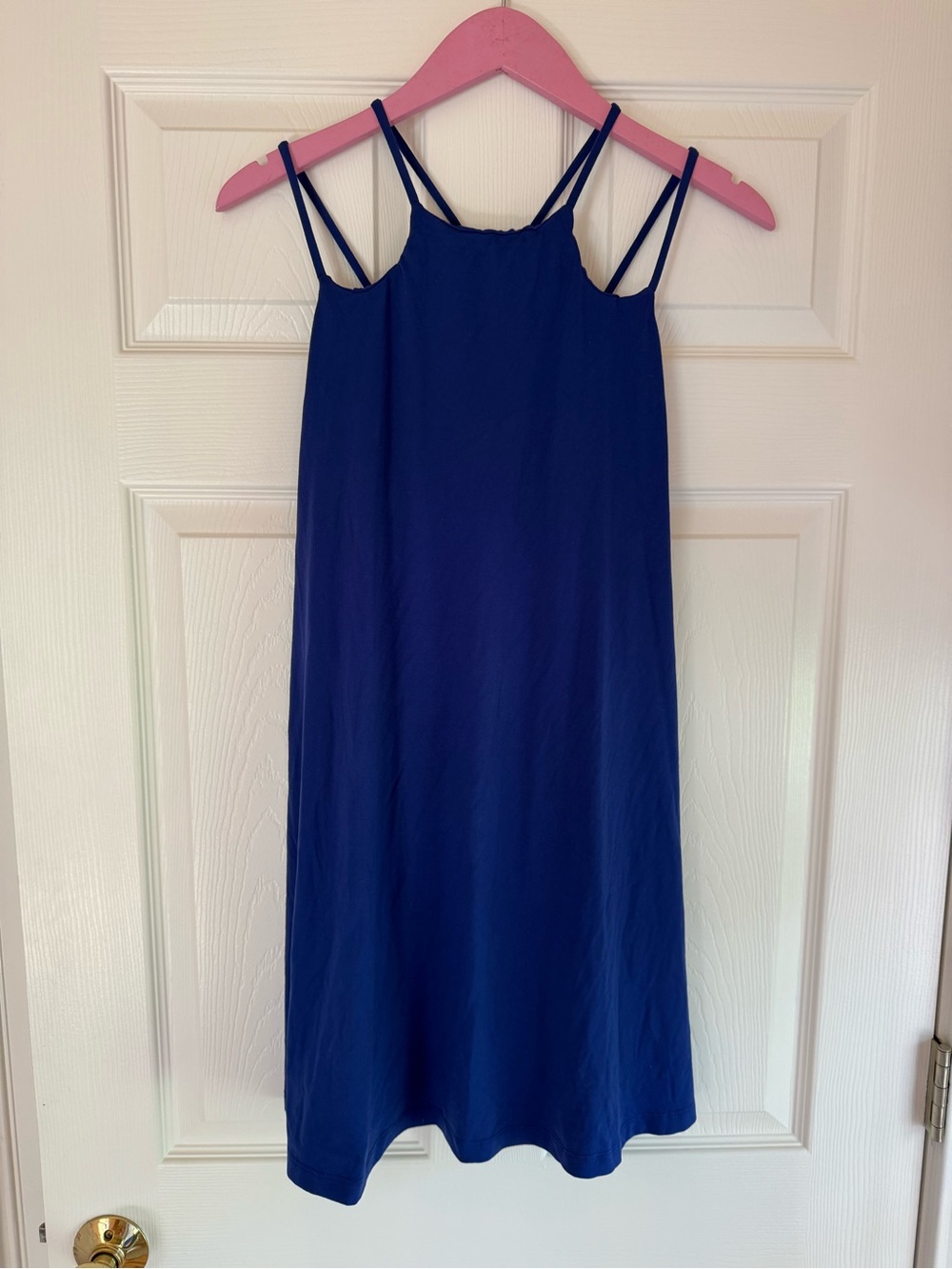 Susana Monaco Navy Double-Strap Slip Dress